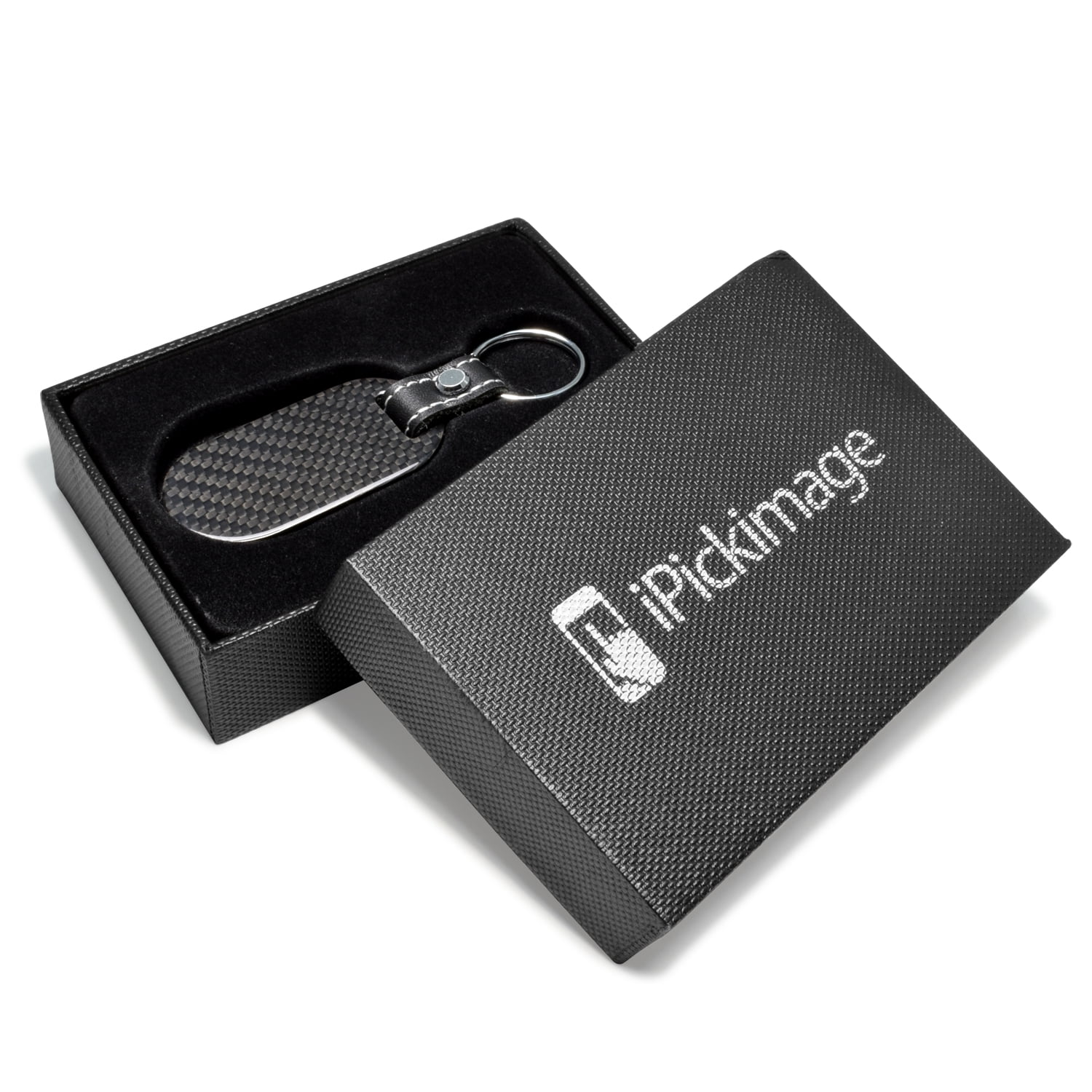 Dodge Charger 100% Real Carbon Fiber 3 mm Thick Tag Style Key Chain Keychain