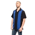 thumbnail image 2 of G-Style USA Men's Two Tone Retro Button Down Bowling Shirts, 2 of 5