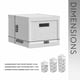 thumbnail image 2 of Conjunto de 2 Caja de almacenamiento apilable plegable con tapas para la organización del hogar o la oficina, 2 of 5