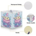 thumbnail image 3 of Cabinet Storage Basket 15.75x10.63x6.96 Inches Storage Box Foldable, Storable and Easy to Assemble ，Open Home Storage Bins ，Closet Storage Bins Cartoon Beautiful Cake, 3 of 8