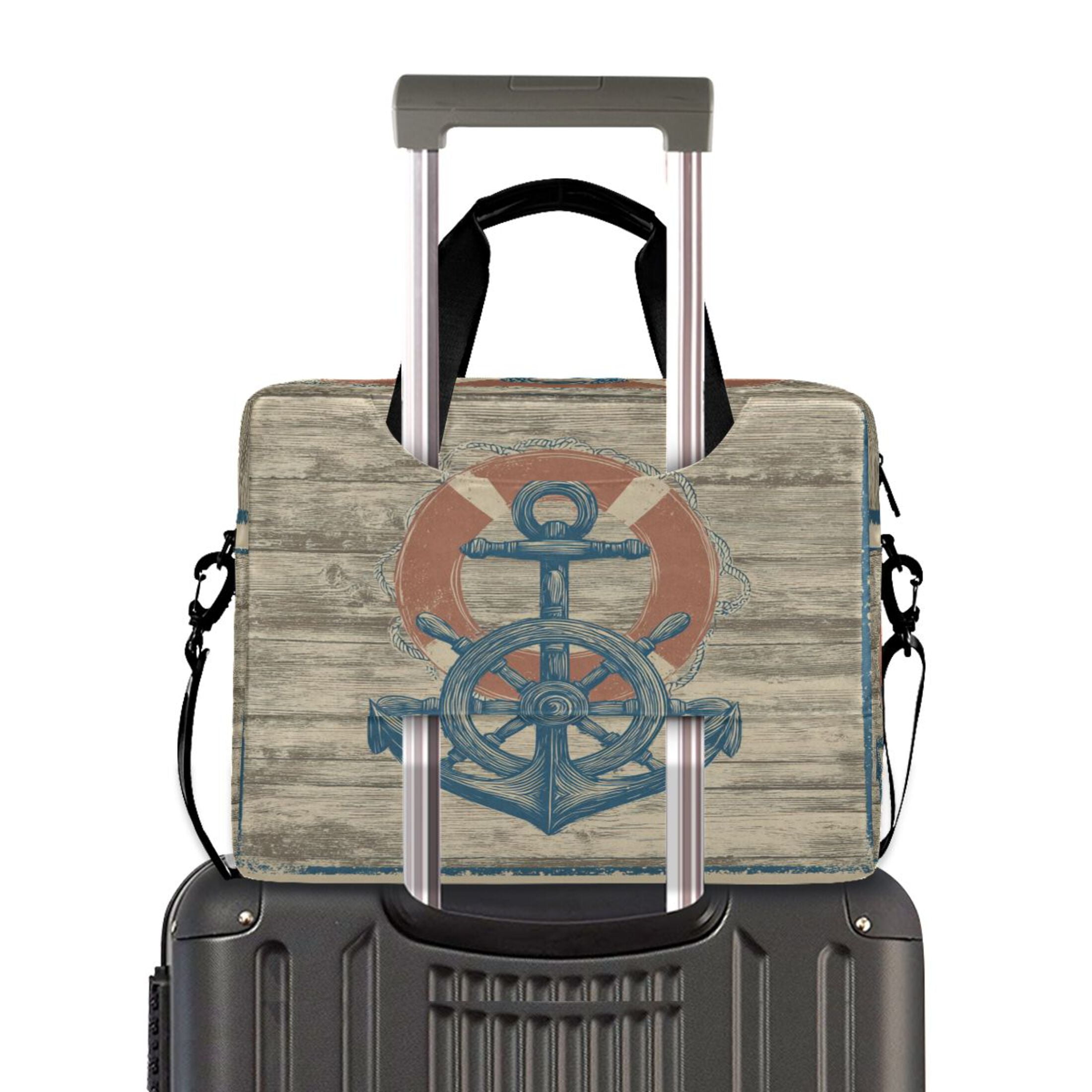 Laptop Bag Laptop Briefcase 15.7 x 3 x 11.8 Inches Laptop Bag Briefcases Laptop Storage Travel Laptop Bag Work Laptop Bag Rudder Pattern