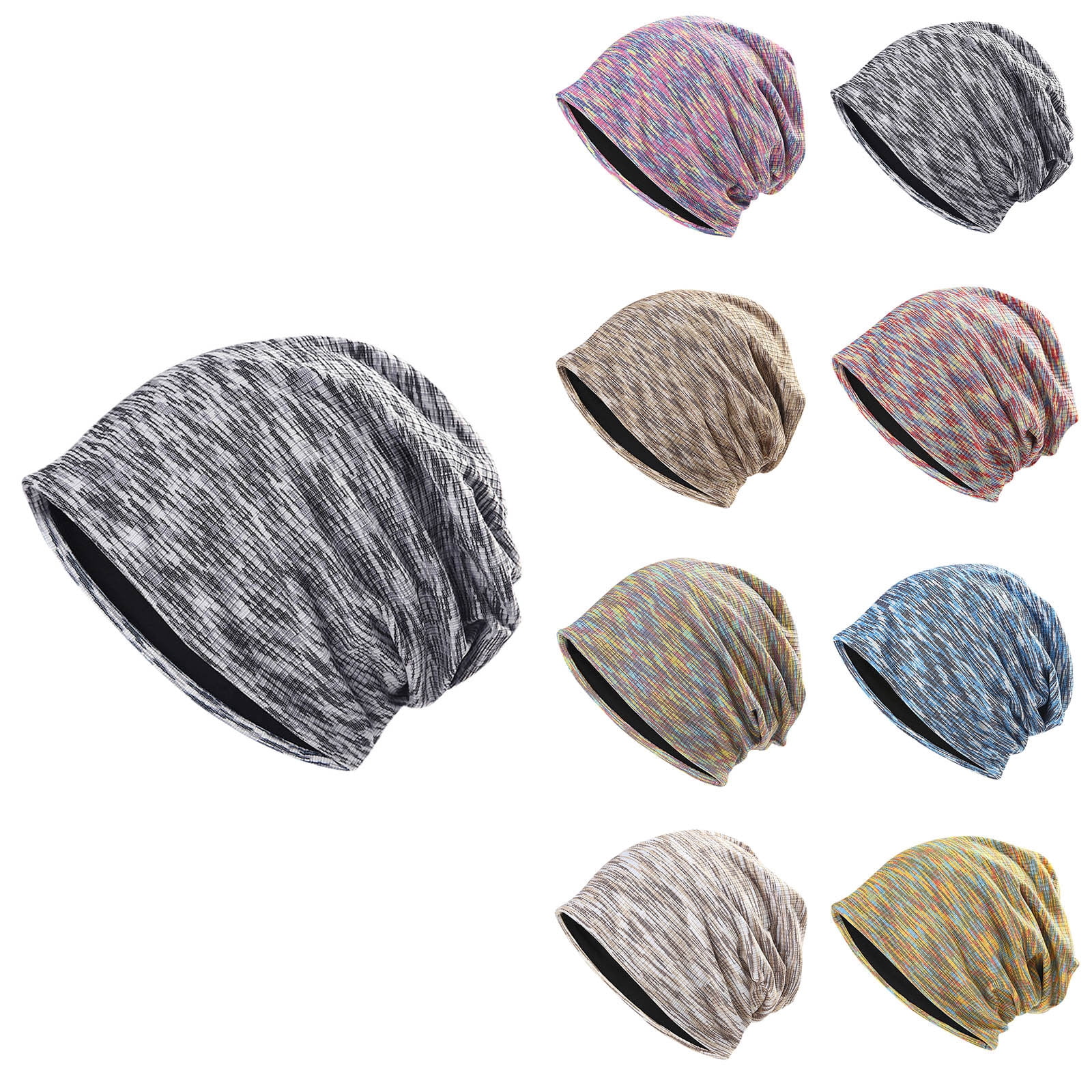 Unisex Beanie Hats Slouchy Soft Skull Caps Multipack for Men Women 2Pcs Cotton Slouchy Beanie Hats for Women Men Soft Chemo  main image 3