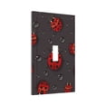 thumbnail image 2 of Kll Red Ladybugs On Dark Background Wall Plate,Gloss Finish,Standard Size 1 - 5" X 3", Polycarbonate Thermoplastic,Electric Receptacle Plug Covers, 2 of 8