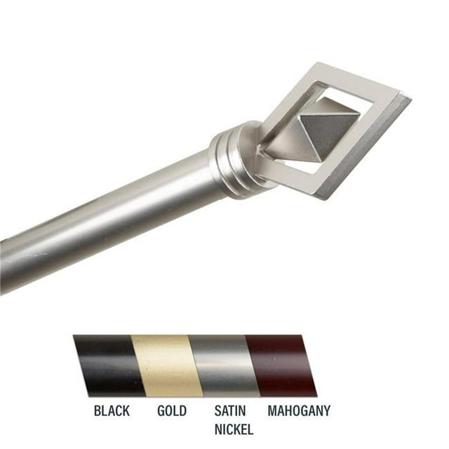 Central Design 100-69-1605 Tringle à Rideau 1 Po, 160-240 Po - Nickel Satiné