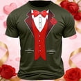 thumbnail image 2 of Mens Valentine's Day Graphic T Shirt Heart Print Casual Short Sleeve Tee Fit Crewneck Top Him Clothes, 2 of 3