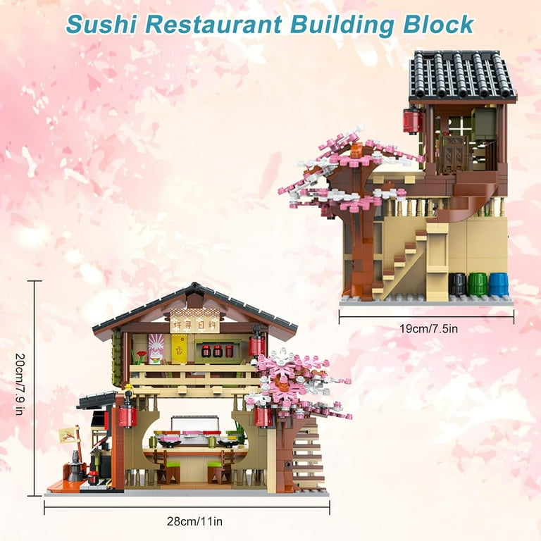 NAYIHOOP Japanese Sushi Shop House Building Sets for Adults Girls