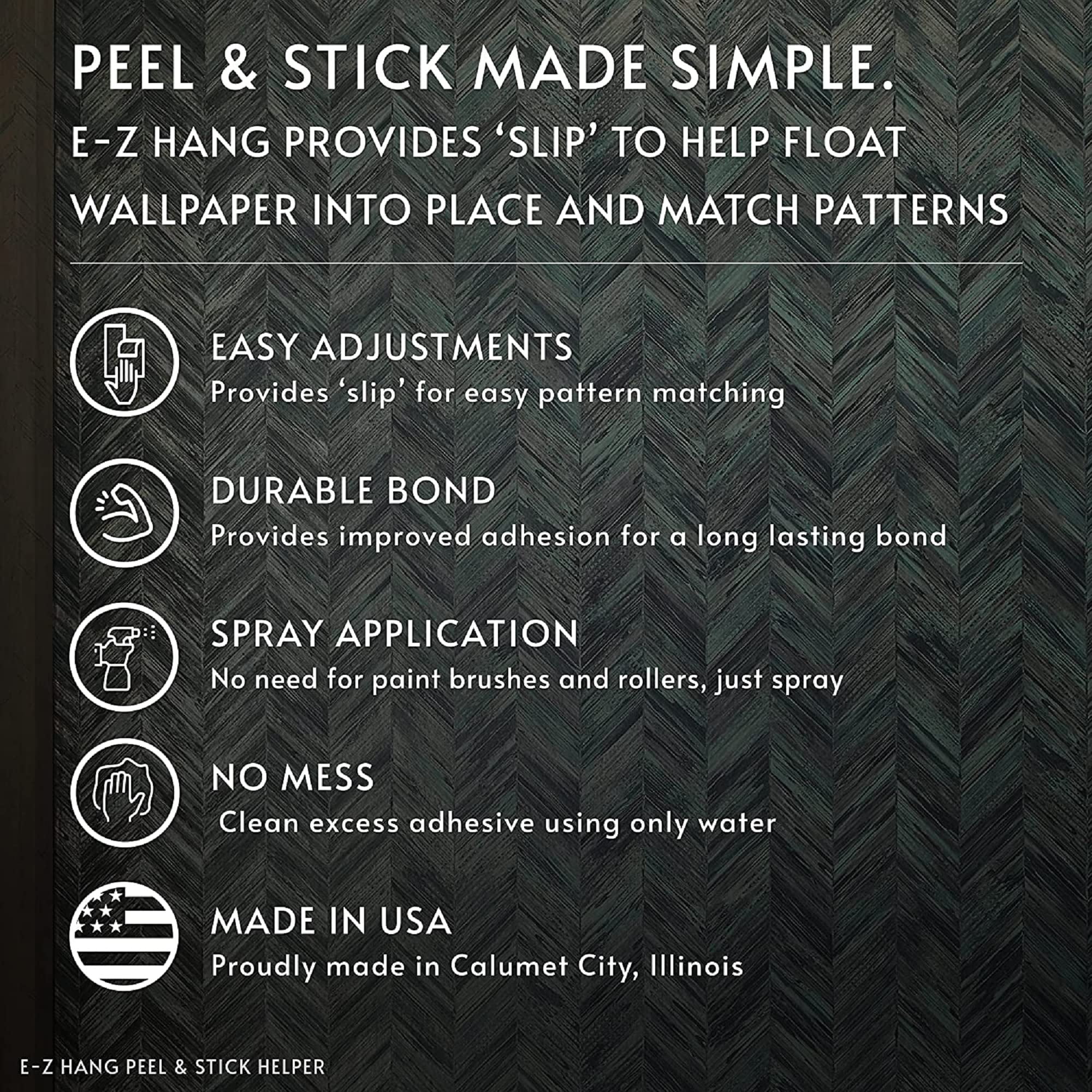 Roman Products 11015 E-Z Hang Peel & Stick Wallpaper Helper + Pre-Pasted Activator, Clear, Non-Staining, 32 Fluid Ounces