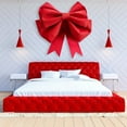 thumbnail image 2 of Bow Decoration Kit - Giant Red Bow for Wedding, Christmas, Valentine'S Day, Car, Door, Fireplace, Self-Adhesive Hook (1 Pack) Red, 2 of 9