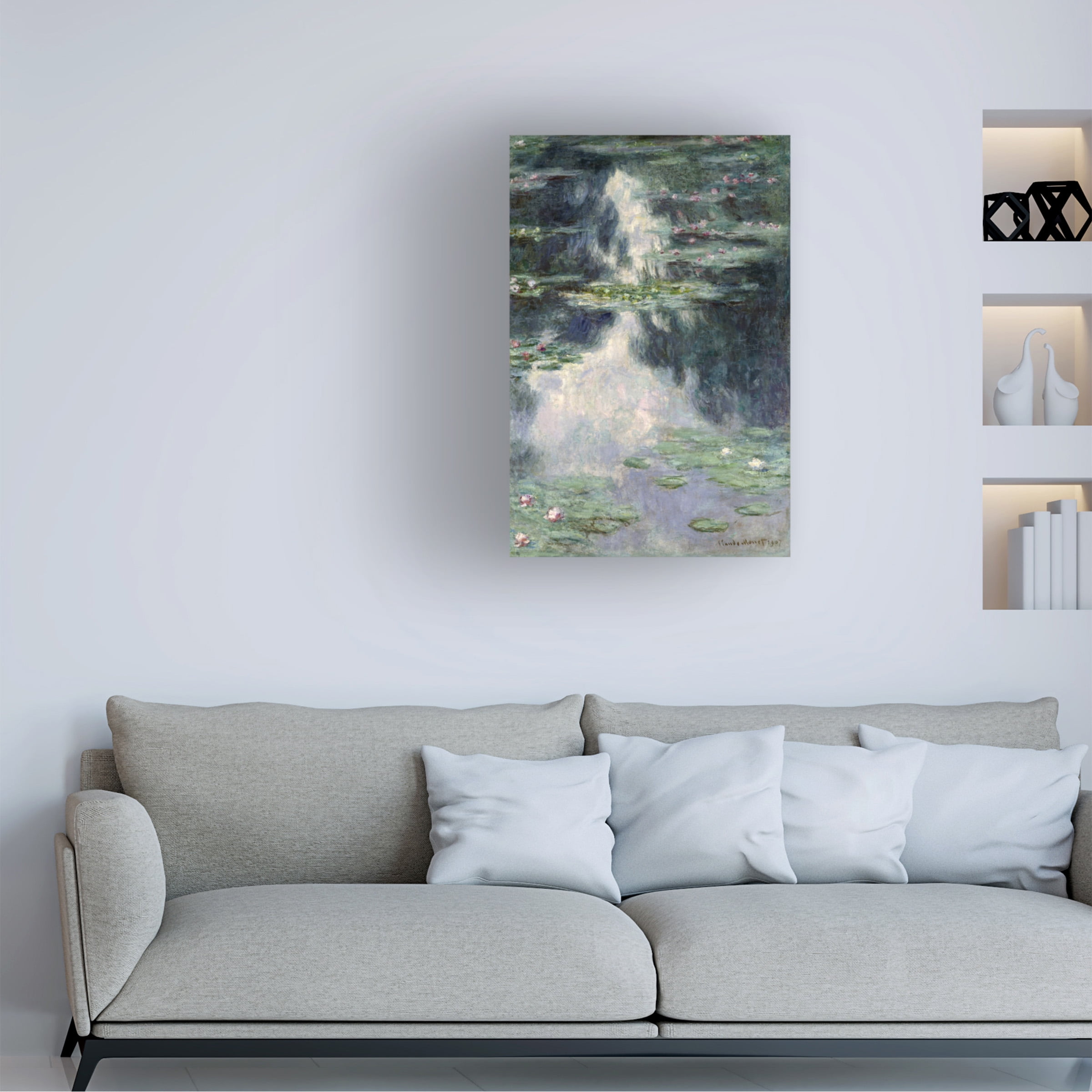 Monet 'Pond With Water Lilies' Canvas Art