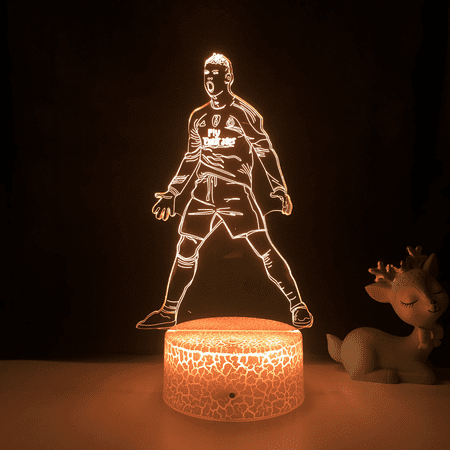 

Basketball Player Night Light 3D Illusion LED Lamp with Remote Control Best Birthday for Sports Lover --- A4（Crack Seat）