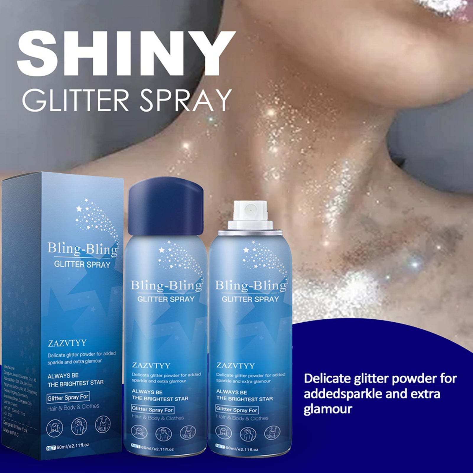 Cheer and Dance - Silver Glitter Body Spray – Pretty Girl Cosmetics
