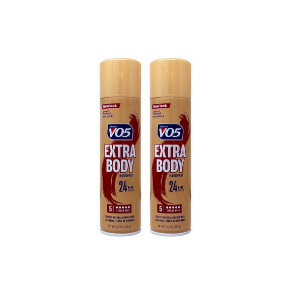 2 Pack - VO5 Hairspray Extra Body, Strong Hold 5, 24 Hr, 8.5 OZ