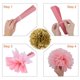 thumbnail image 4 of 20 bolas de flores de papel con pompones, bolas de flores de tejido a la moda, decoraciones para colgar en la pared para celebraciones de cumpleaños, bodas, fiestas (dorado), 4 of 7