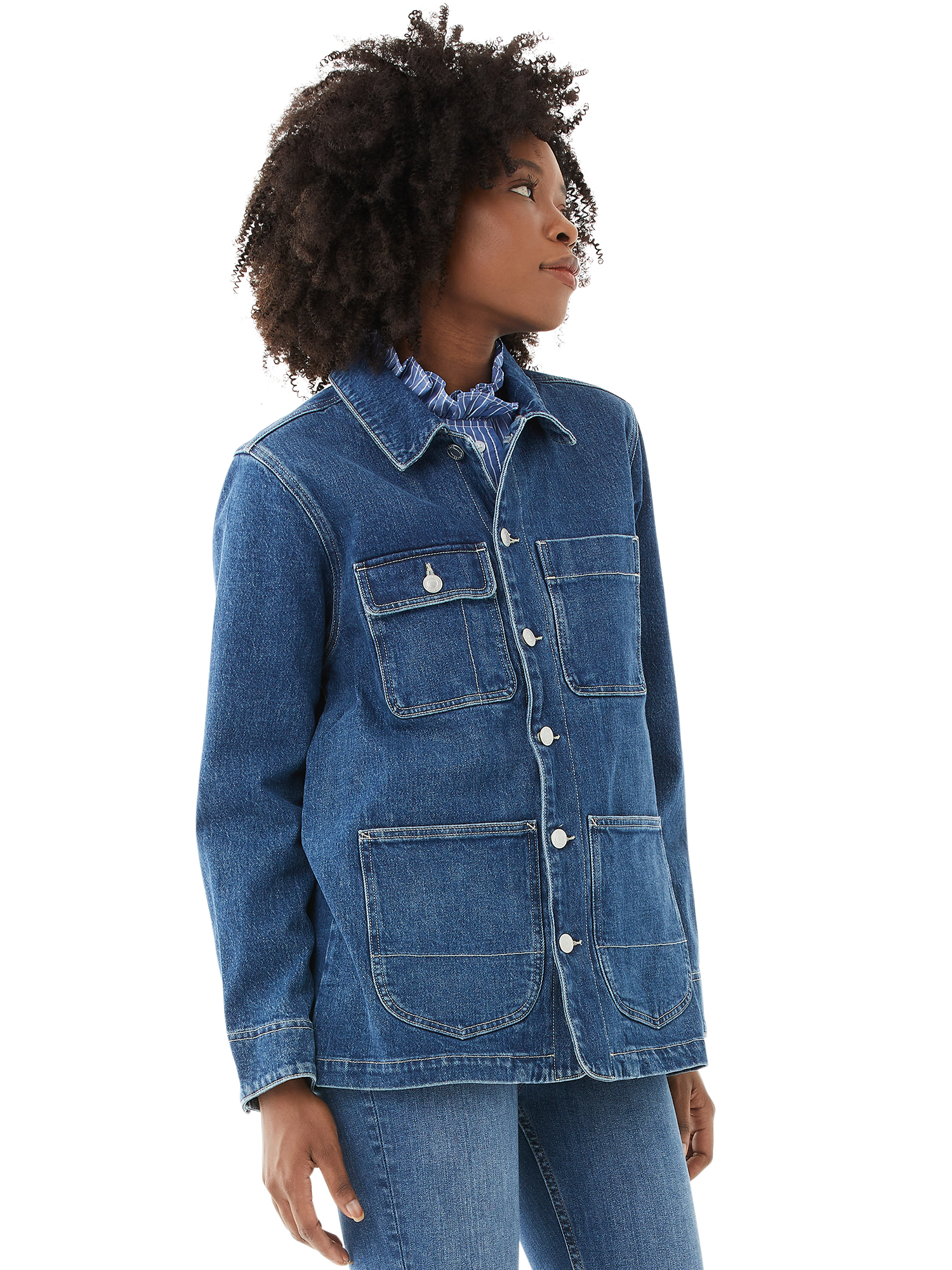 美品　DOUBLE RL FREMONT DENIM BARN JACKET Free Assembly Women's Classic Oversized Denim Barn Jacket