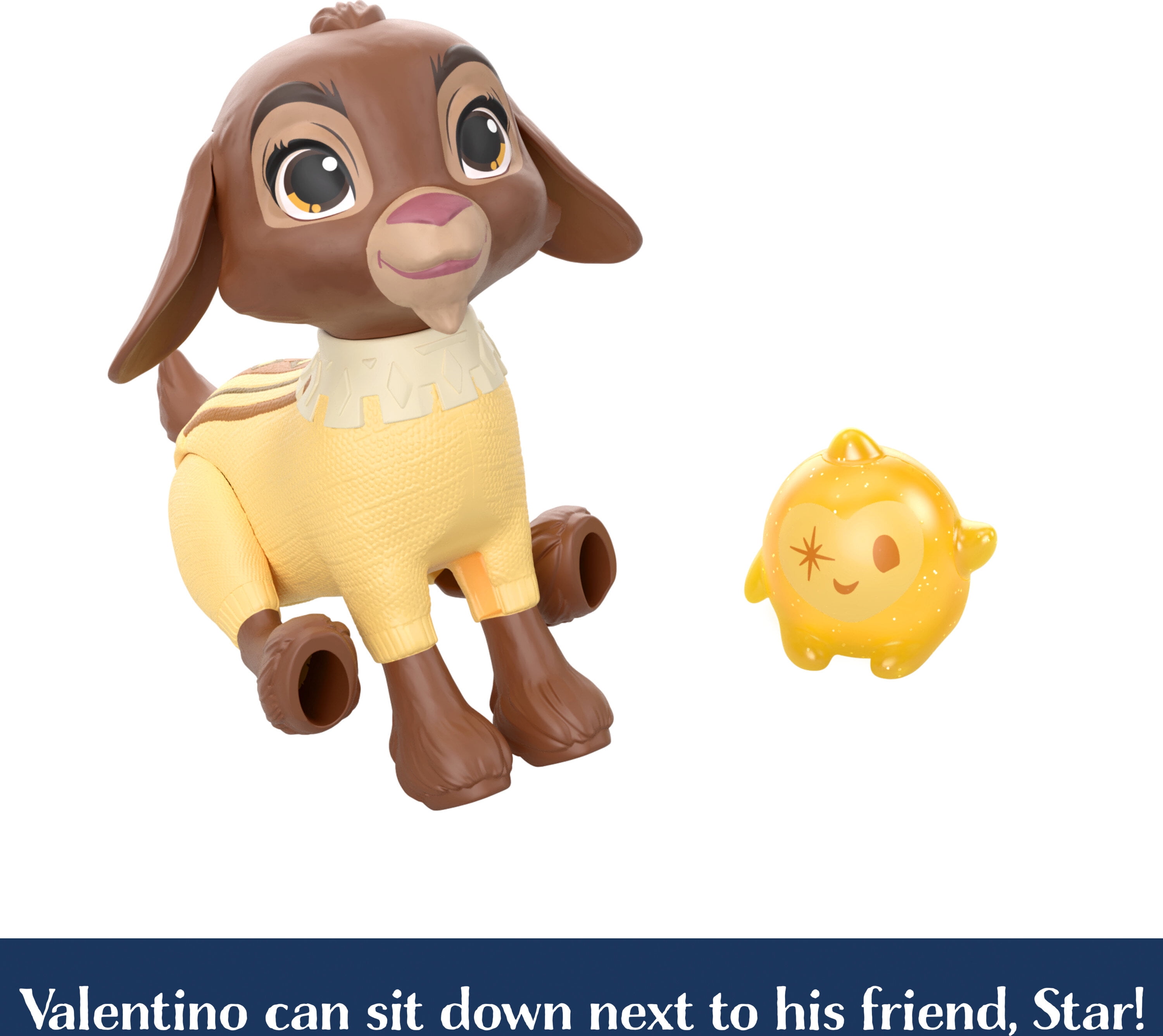 Disney Wish Valentino & Star Set with 2 Figures & 6 Accessories, Goat Figure Bends Back Legs  (图2)