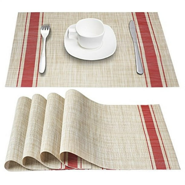 DACHUI Placemats, Heat-Resistant Placemats Stain Resistant Anti-Skid ...