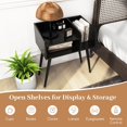 thumbnail image 4 of JWRWEFA Set of 2 Mid Century Modern End Tables with Open Shelves, Bedside Tables with Metal Support Legs, Small Nightstands for Bedroom, Living Room & Office, Black, 4 of 10