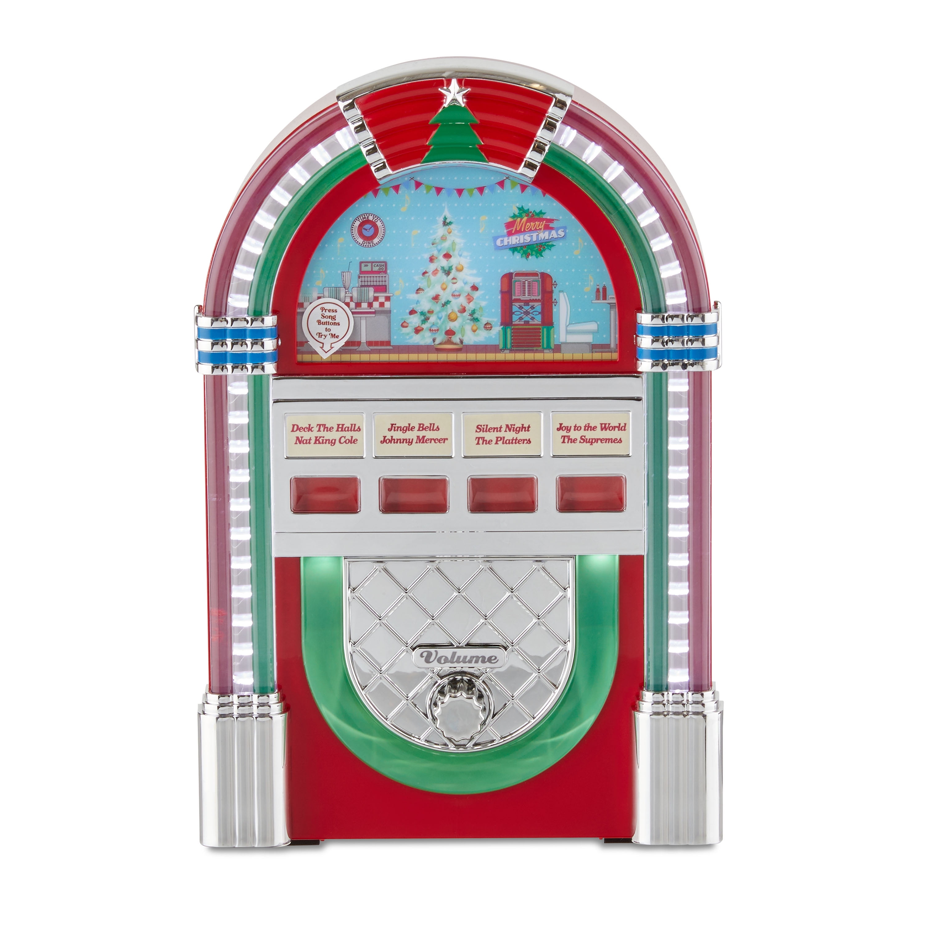 Mr. Christmas 9-inch Decorative Vintage Jukebox Red Mr. Christmas 9-inch Decorative Vintage Jukebox Red