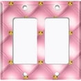 thumbnail image 6 of Metal Light Switch Plate Outlet Cover (Tufted Diamond Pink DIA001), 6 of 13