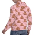 thumbnail image 6 of Wukai Heart Capybara Print Men Hoodies Fleece Sweatshirts Long Sleeve Sweaters Pullover Fall Outfits Winter Clothes-XX-Large, 6 of 7