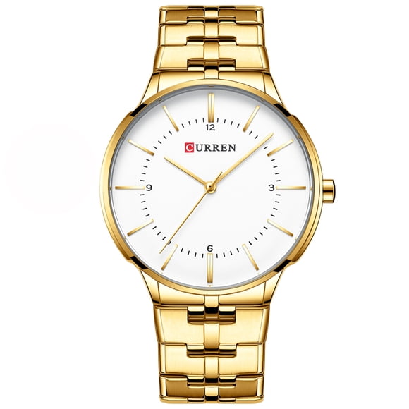 CURREN CURREN 8321 Montre à Quartz pour Homme en Acier Inoxydable avec Chronographe, Affichage de la Date et 5 Options de Couleur pour Tenue de Bureau et Décontractée