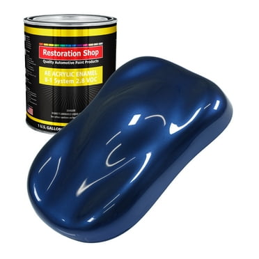 Restoration Shop Daytona Blue Metallic Acrylic Enamel Auto Paint - Gallon Paint Color Only - Single Stage High Gloss