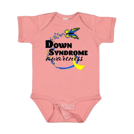 

Inktastic Down Syndrome Awareness with Butterfly and Ribbon Gift Baby Boy or Baby Girl Bodysuit