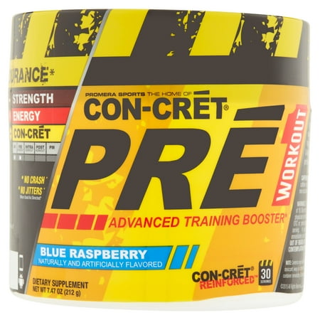 Con-Crēt Prē 1 Workout Blue Raspberry, 7.47 oz