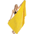 thumbnail image 2 of ELEGANI Jumbo Size Terry Dobby Hem Velour Beach Towel - 36 inch x 72 inch - Yellow, 2 of 3