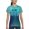 thumbnail image 6 of Ben Azelart Stay Wild Kids T-Shirt 3d Printed Graphic T-Shirts Boys And Girls Short Sleeve Shirts For Youth Kids X-Small, 6 of 7