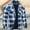 Sky Blue, variant on Men's Flannel Shirts Long Sleeve Quilted Lined Button Down Plaid Flannel Jacket Heavyweight Warm Winter Coat Wine S