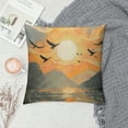 thumbnail image 2 of Autua Sunset Birds Mountains Graphic Decorative Cushion Throw Pillow Cover for Home Couch Living Room Bed Sofa Short Plush All Year Use Printed on Both Sides 1PC 20x20in, 2 of 5