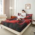 thumbnail image 4 of Castle Fairy Kids Boys Gamer Gamepads Queen Sheet Sets,Abstract Geometric Bed Set, 4 of 7