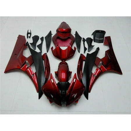 New Red Black Injection Plastic Kit Fairing Fit for Yamaha 2006 2007 YZF R6