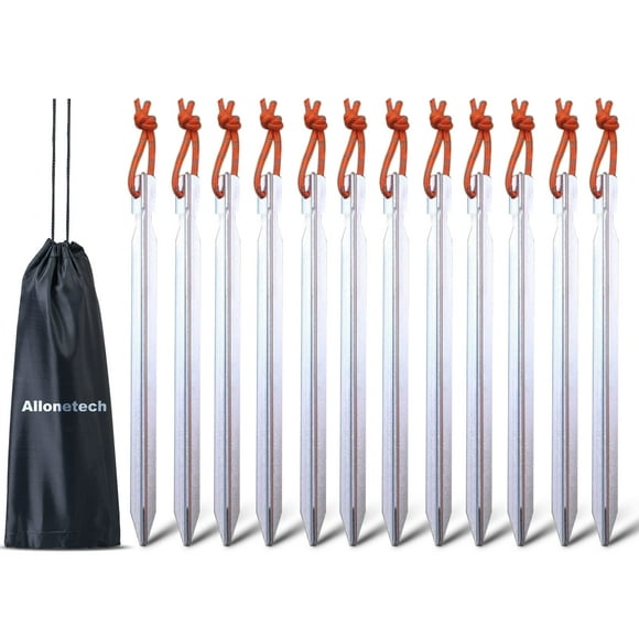 Estacas de Tienda Todo en Uno Tech 7075 de Aluminio Paquete de 12, 18 cm de Largo