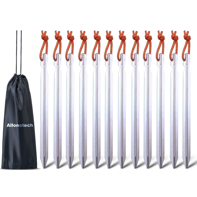 Estacas de Tienda Todo en Uno Tech 7075 de Aluminio Paquete de 12, 18 cm de Largo