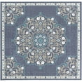thumbnail image 6 of Hauteloom Penland Living Room, Bedroom Patio Outdoor Area Rug - Traditional - Navy, Taupe, Teal - 5'3" x 7'7", 6 of 12