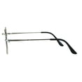 thumbnail image 3 of Classic 90s Metal Rim Round Clear Lens Eye Glasses Frame Silver Black, 3 of 4