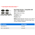 thumbnail image 2 of Rear Brake Pad Set - Compatible with 2019 - 2022 BMW X5 2020 2021, 2 of 2