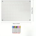 thumbnail image 1 of QJUHUNG Weekly Magnetic Dry-Erase Plan Board Set with 8 Markers - Transparent  Reusable Acrylic Message Board for Refrigerator and Office, 1 of 6