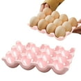 thumbnail image 2 of Ceramic Egg Box Egg Tray Holder Non Slip Egg Storage Organizer for Fridge Refrigerator Kitchen Worktop Countertop Decorative Accessories Holds 12 Chicken Eggs, 2 of 7