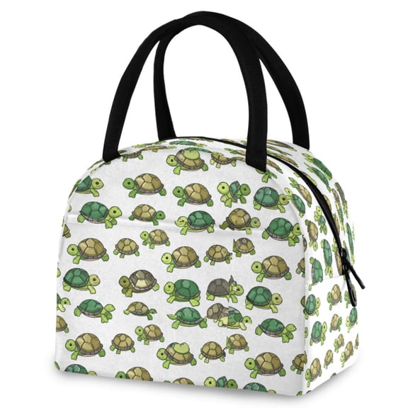 ALAZA Cartoon Turtles Insulated Lunch Box Reusable Cooler Tote Bag Work Office Picnic