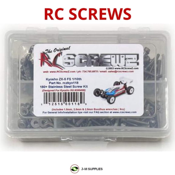 RCScrewZ Stainless Steel Screw Kit kyo118 for Kyosho ZX-5 FS / FS2 #30078 RC Car | SET