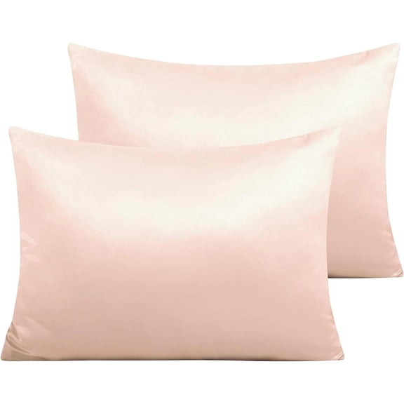 Hidden Zipper 13x18 Pillowcases - 2 Pack Silk Satin Toddler Zippered