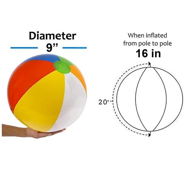 Ballon de Plage Gonflable Multicolore Jeux Piscine Sport enfants et grands