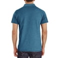 thumbnail image 3 of Zimjoy Men's Polo Shirts 3 Button Henley Collared Short Sleeve Shirts Soft Cotton Lightweight Casual Tops with Pocket, Blue 3XL, 3 of 4