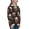 thumbnail image 3 of Kdxio Butterfly Skull Pattern Boys Athletic Unisex Boys Girls Hoodie with Pocket Sweatshirts-X-Large, 3 of 6