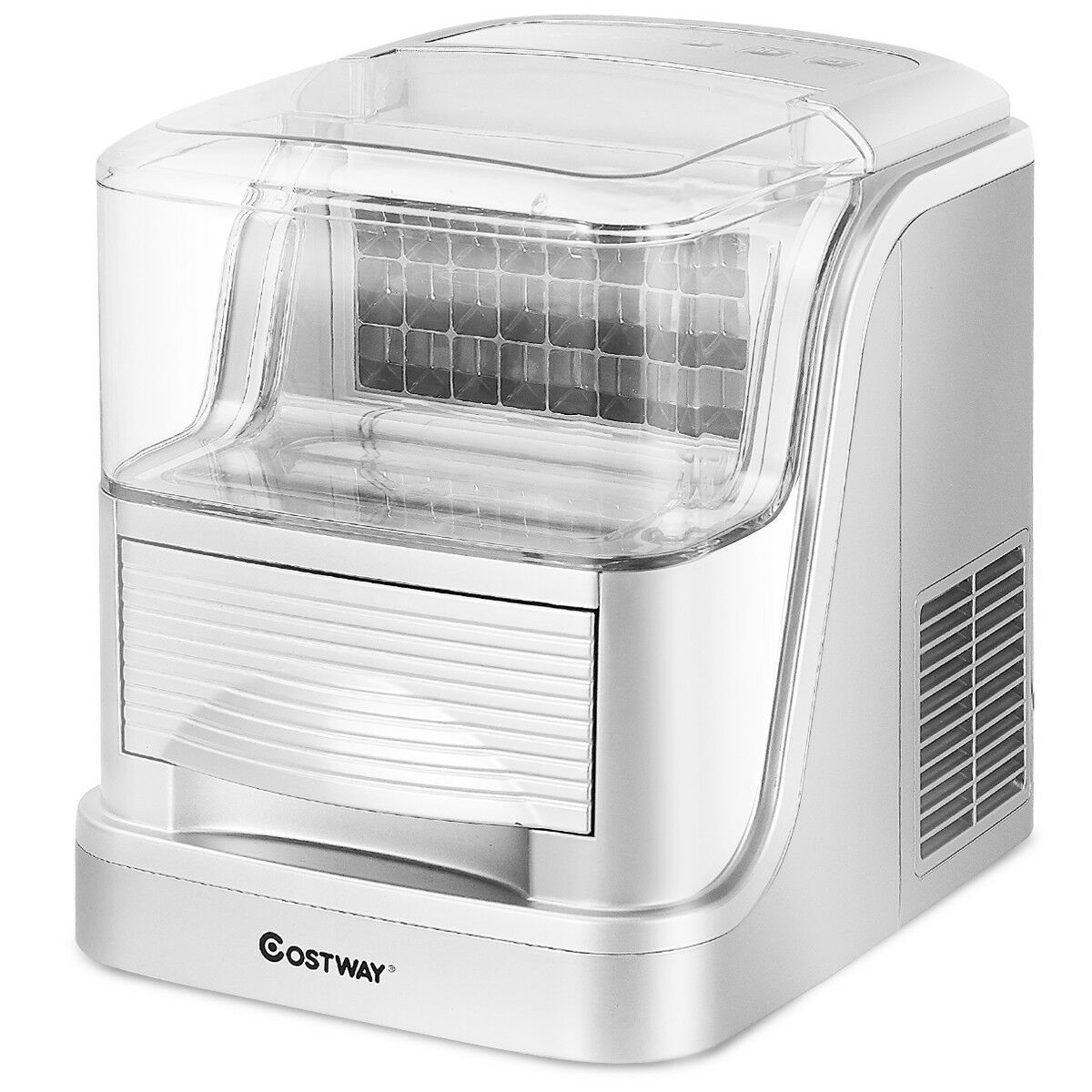 Costway Portable Electric Ice Maker Machine Compact Large Capacity 33lb