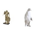 thumbnail image 1 of Figura decorativa de escritorio: estatua de caballero, escultura de pingüino, adorno de resina, arte coleccionable. Ideal como regalo de bodas o para, 1 of 8