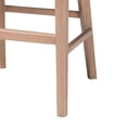 thumbnail image 6 of bali & pari Papua Antique White Washed Rattan and Mahogany Wood Counter Stool, 6 of 10